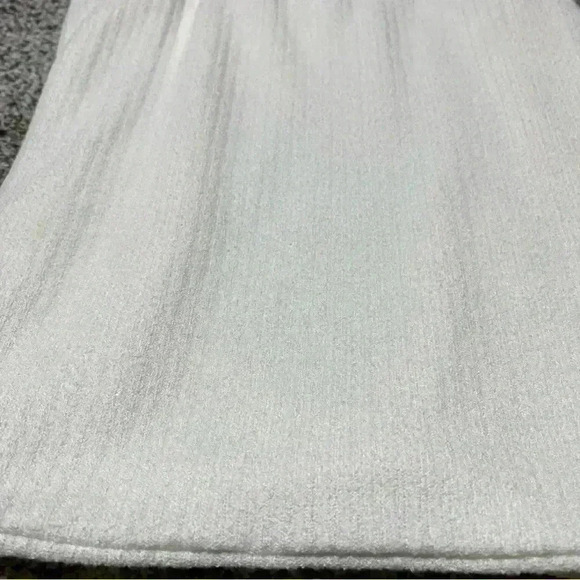 Lulus Tank Top Womens M White Fuzzy Ribbed Square Neck - Picture 2 of 8